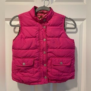 Lilly Pulitzer Girls’ Pink/Floral Double-Sides Puffer Vest